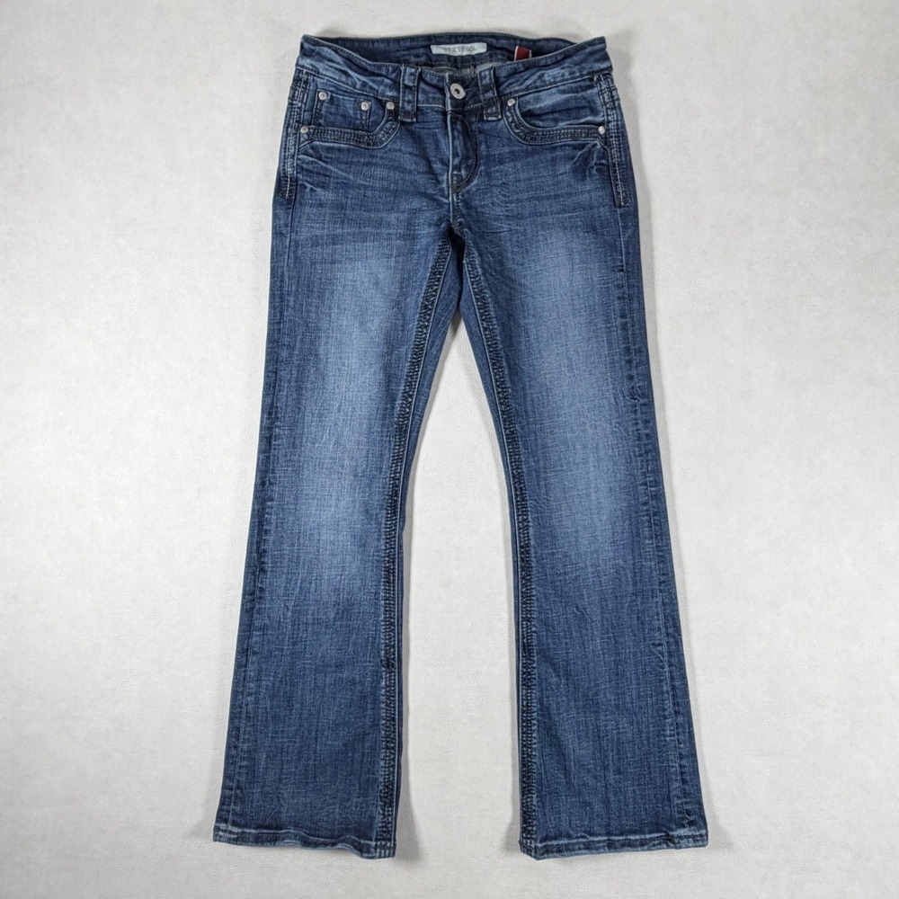 Stetson Womens No. 816 Classic Bootcut Jeans Medium Wash Blue Size 6 Regular